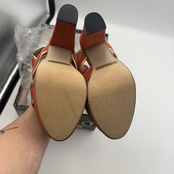 Design By Jacobie Orange Alice-4 Heels Womans 7.5 - Picture 6 of 8